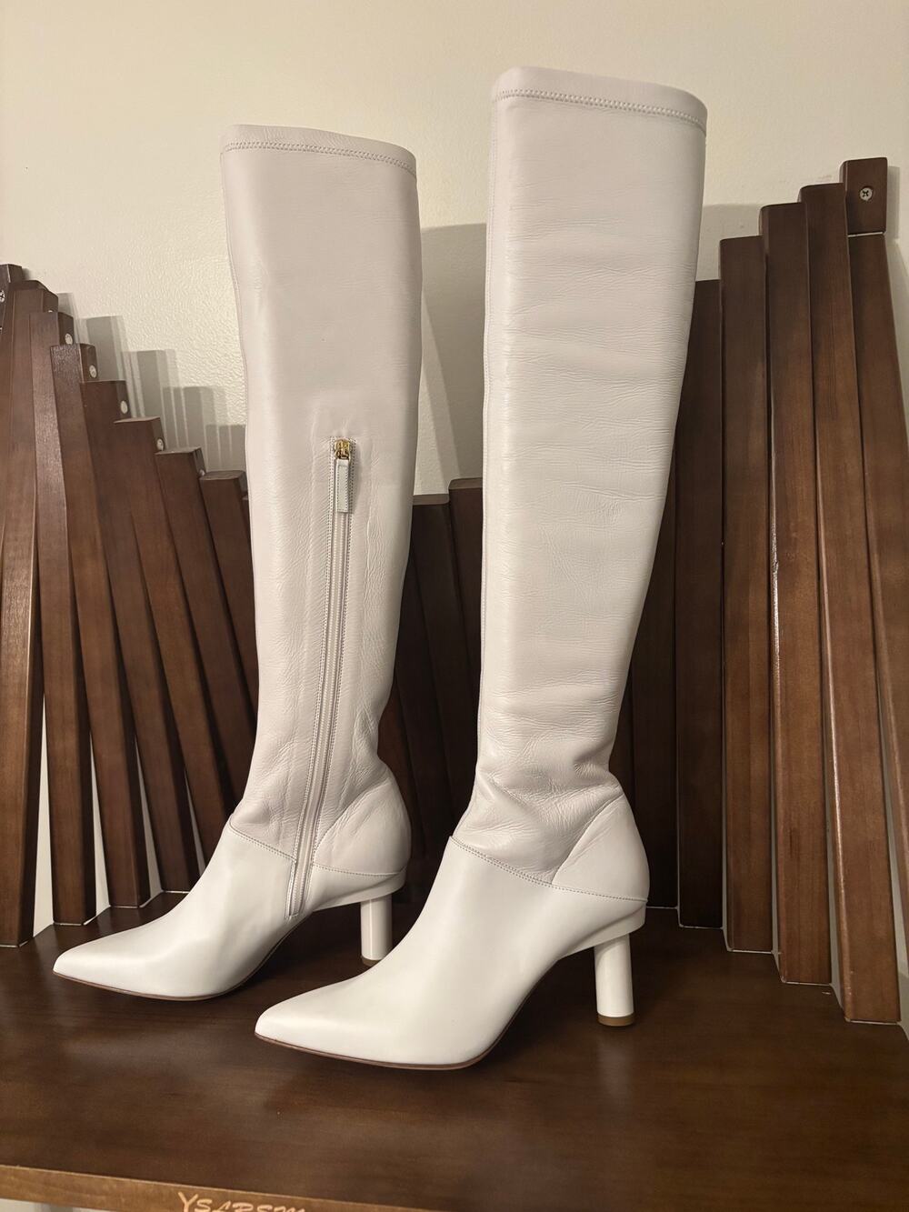 Tibi White Leather Over-the-Knee Boots - EU 36/US 6 NEW